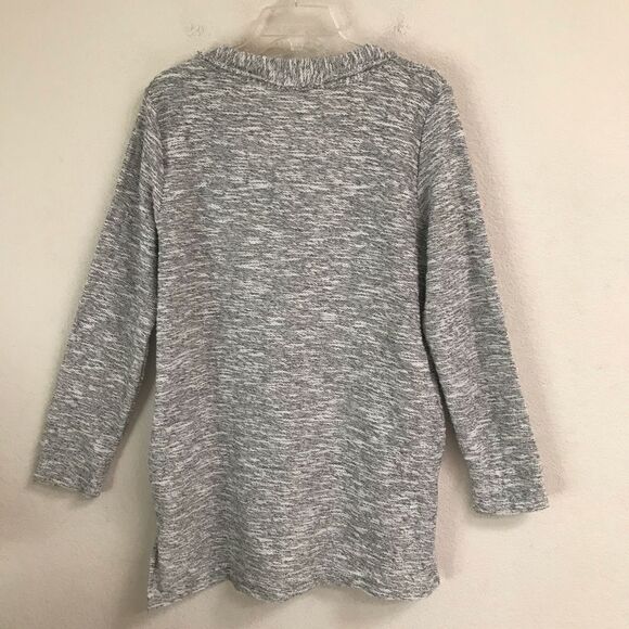 14th & Union gray V-neck tunic sweater XL - Picture 3 of 7
